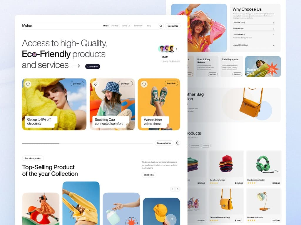 Meher E-Commerce UI/UX Website